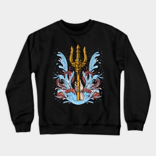 Greek Mythology God Poseidon Trident Crewneck Sweatshirt